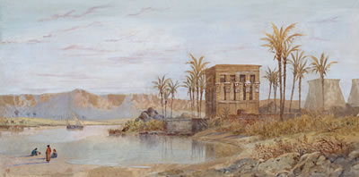 Trajan's Kiosk at Philae by Henry Pilleau - Auction record, sale price, and art valuation. Compare with similar artists and explore comparable artworks.