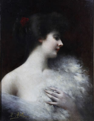 Portrait of a lady in white