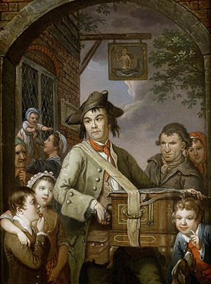 The hurdy gurdy player