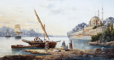 Istanbul from the Bosphorus by Anton Schoth - Auction record, sale price, and art valuation. Compare with similar artists and explore comparable artworks.