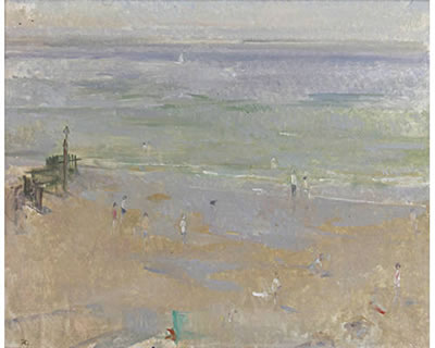 Beach scene in summer