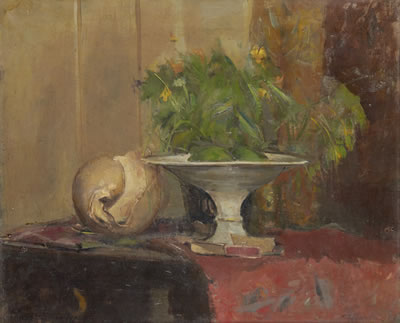 Still life by Rodrigo (Herbert George) Moynihan - Auction record, sale price, and art valuation. Compare with similar artists and explore comparable artworks.