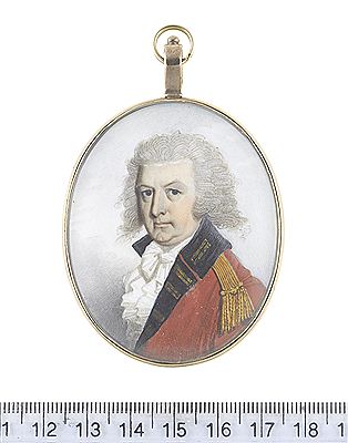An Officer of the Princess of Wales's Royal Regiment (Queen's and Royal Hampshires), wearing red coat
