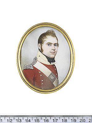 Portrait miniatures of Lieutenant Robert Dowman Battelle (b.1788) of the 62nd (Derbyshire) Regiment of Foot and Mrs Sarah Battelle (b.1788)