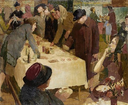 The Parish Bazaar by Norman Charles Blamey - Auction record, sale price, and art valuation. Compare with similar artists and explore comparable artworks.