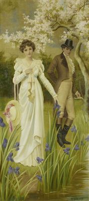 Lovers by the brook; Lovers by the gate, a pair (2) by Harry Baldry - Auction record, sale price, and art valuation. Compare with similar artists and explore comparable artworks.