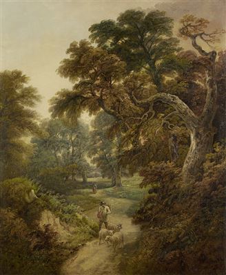 The Old Oak on Hampton Down; Near Shirehampton, a pair by John Joseph Barker of Bath - Auction record, sale price, and art valuation. Compare with similar artists and explore comparable artworks.