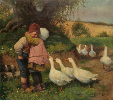 Best friends by Karl Feiertag - Auction record, sale price, and art valuation. Compare with similar artists and explore comparable artworks.