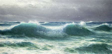 "A North Easter off the Cornish Coast"