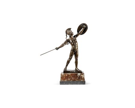 Model of warrior athelete by Wilhelm Volz - Auction record, sale price, and art valuation. Compare with similar artists and explore comparable artworks.