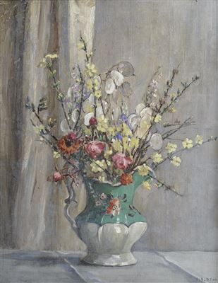 Spring flowers in a vase