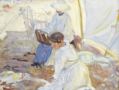 Painting on the beach