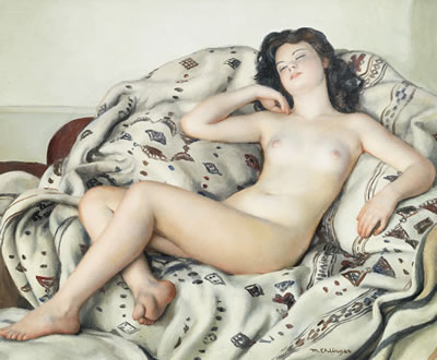Femme couchée by Maurice Ambrose Ehlinger - Auction record, sale price, and art valuation. Compare with similar artists and explore comparable artworks.