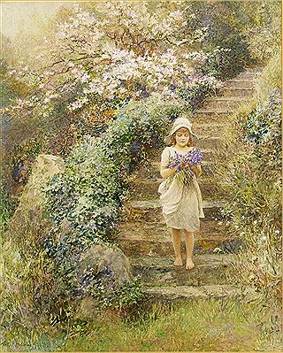 Young girl carrying violets by Arthur Hopkins - Auction record, sale price, and art valuation. Compare with similar artists and explore comparable artworks.