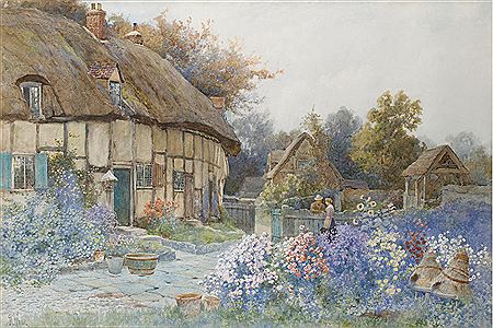A cottage garden in summer watercolour by Richard Wane - Auction record, sale price, and art valuation. Compare with similar artists and explore comparable artworks.