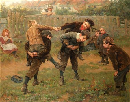 The tournament by Ralph Hedley - Auction record, sale price, and art valuation. Compare with similar artists and explore comparable artworks.