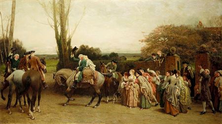 Sample artwork by John Dawson Watson (1832 - 1892), known for genre, figure painting, drawing - View similar artists and auction records