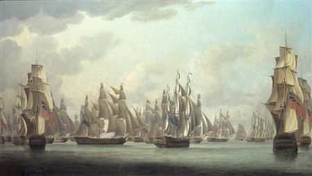 Commodore Dance's celebrated action against a French squadron in the Straits of Malacca on 15th. February 1804 by Robert Dodd - Auction record, sale price, and art valuation. Compare with similar artists and explore comparable artworks.