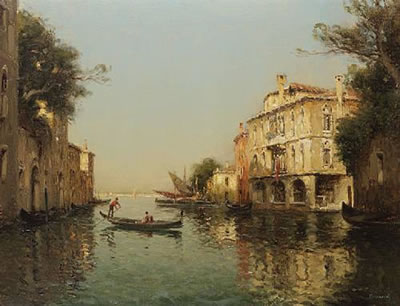 A gondola on a Venetian canal; Venice from the Salute (2) by Antoine (Marc Aldine) Bouvard Sr - Auction record, sale price, and art valuation. Compare with similar artists and explore comparable artworks.