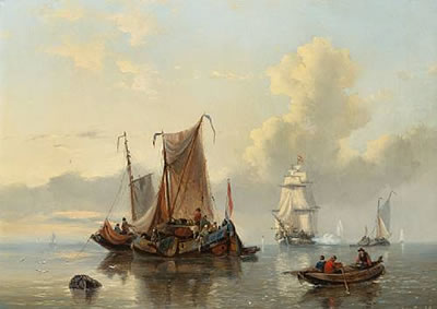 Shipping off the coast