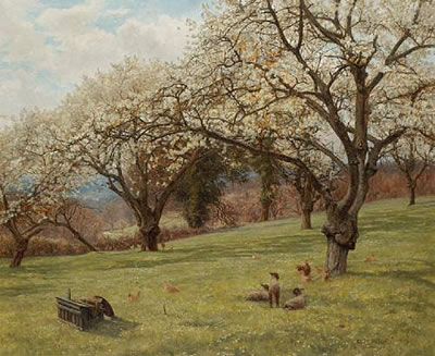 Sample artwork by Frank Walton (1840 - 1928), known for landscape and coastal scene painting - View similar artists and auction records