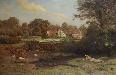 Watercress gathering at Abinger Hammer, Surrey