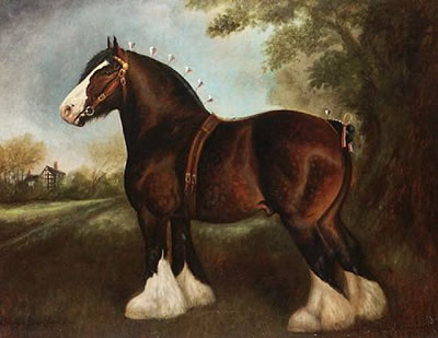 The Shire stallion 'Chorlton Fear None' by Herbert St John Jones - Auction record, sale price, and art valuation. Compare with similar artists and explore comparable artworks.