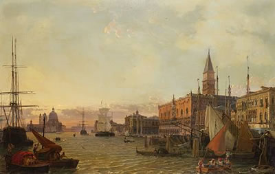 Sample artwork by Friedrich Nerly I (1807 - 1878), known for veduta paintings of venice, romanesque and gothic architecture - View similar artists and auction records