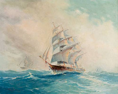 Sample artwork by Nicos (Nicolas) Kalogeropoulos (1889 - 1957), known for seascape and ship paintings, teaching - View similar artists and auction records
