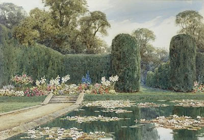 The terrace water garden by Lilian Stannard - Auction record, sale price, and art valuation. Compare with similar artists and explore comparable artworks.