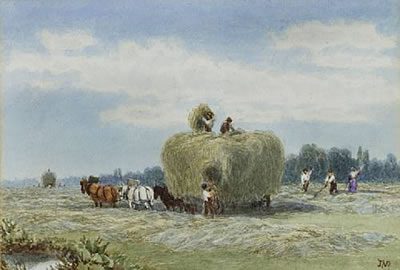 Carting the hay; At the sea shore; A river landscape, three by John Macpherson - Auction record, sale price, and art valuation. Compare with similar artists and explore comparable artworks.