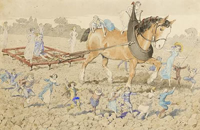 Fairy folk celebrating around the plough by Charles Altamont Doyle - Auction record, sale price, and art valuation. Compare with similar artists and explore comparable artworks.