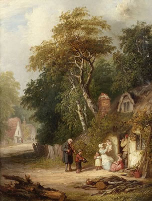 The village busker; Fishing for sticklebacks