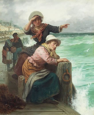Awaiting the return of the fishing fleet