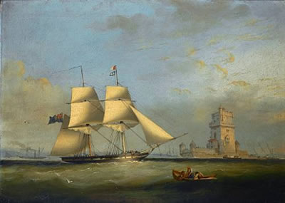 His Majesty's Brig 'Pantaloon' off Belem Castle