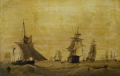 H.M.S. 'Britannia' amidst other ships of the fleet at Spithead