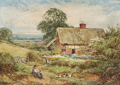 Happy moments at Maulden; Mother's help by Henry John Sylvester Stannard - Auction record, sale price, and art valuation. Compare with similar artists and explore comparable artworks.