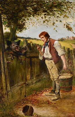 Feeding the pigs