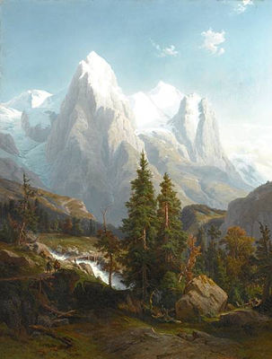 Figures walking in a mountain landscape by Johann Wilhelm Lindlar - Auction record, sale price, and art valuation. Compare with similar artists and explore comparable artworks.