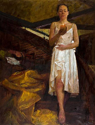 Girl with candle by Rafael Baikas - Auction record, sale price, and art valuation. Compare with similar artists and explore comparable artworks.