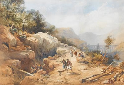 The construction of the Railway between Smyrna (Izmir) and Aidin (Aydin), Turkey