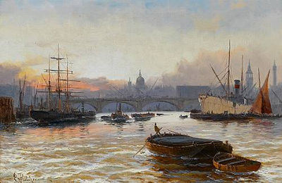 The busy Thames (Pair)