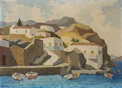 View of Kaminia, Hydra