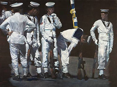 Sample artwork by Andreas Karayan (Born 1943), known for figurative paintings - View similar artists and auction records