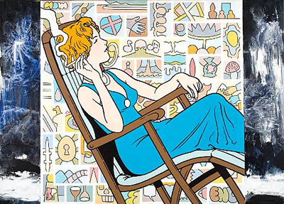 Girl in chaise-longue