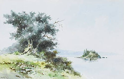 View of the island of Pontikonissi, Corfu by Stefanos Sgouros - Auction record, sale price, and art valuation. Compare with similar artists and explore comparable artworks.