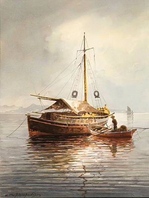 Sample artwork by Konstantinos Sofianopoulos (1910 - 1990), known for painting - View similar artists and auction records