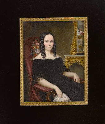 A young Lady, seated in a red upholstered chair by Charles Foot Tayler - Auction record, sale price, and art valuation. Compare with similar artists and explore comparable artworks.