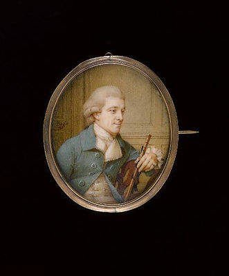 A Gentleman, seated on a wooden chair, holding a silver topped cane