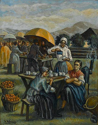 Tea Party by Dezso Koenig - Auction record, sale price, and art valuation. Compare with similar artists and explore comparable artworks.
